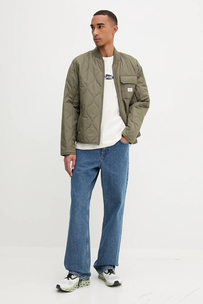 Куртка Guess Jeans цвет зелёный демисезонная M5YL28 WHG02