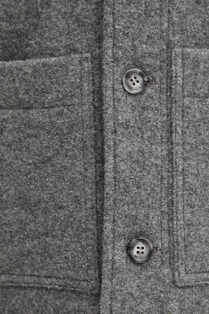 Vlnená bunda A.P.C. veste emile logo