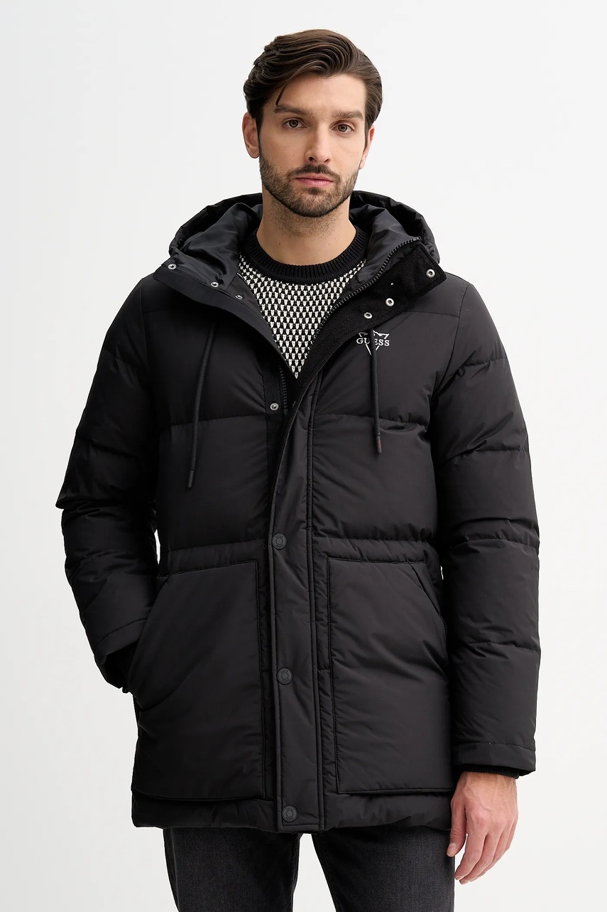 Levně Péřová bunda Guess černá barva, zimní, M5BL0O W3282