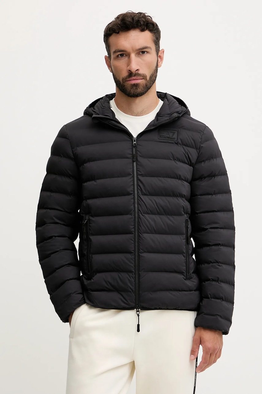 Levně Bunda EA7 Emporio Armani černá barva, zimní, AF15953.7M000686