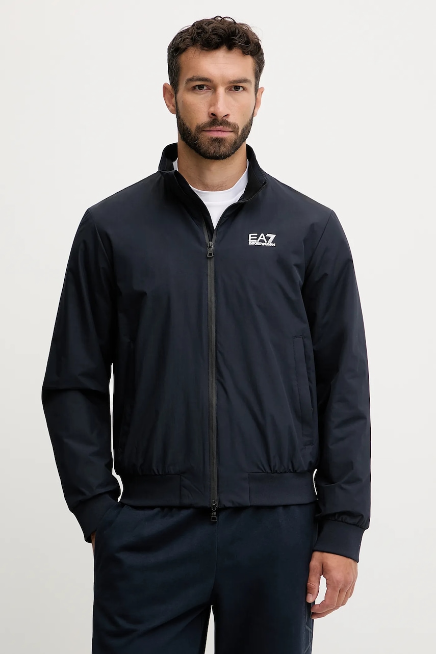 EA7 Emporio Armani geacă culoarea albastru marin, de tranzitie, PNFZZ.8NPB20