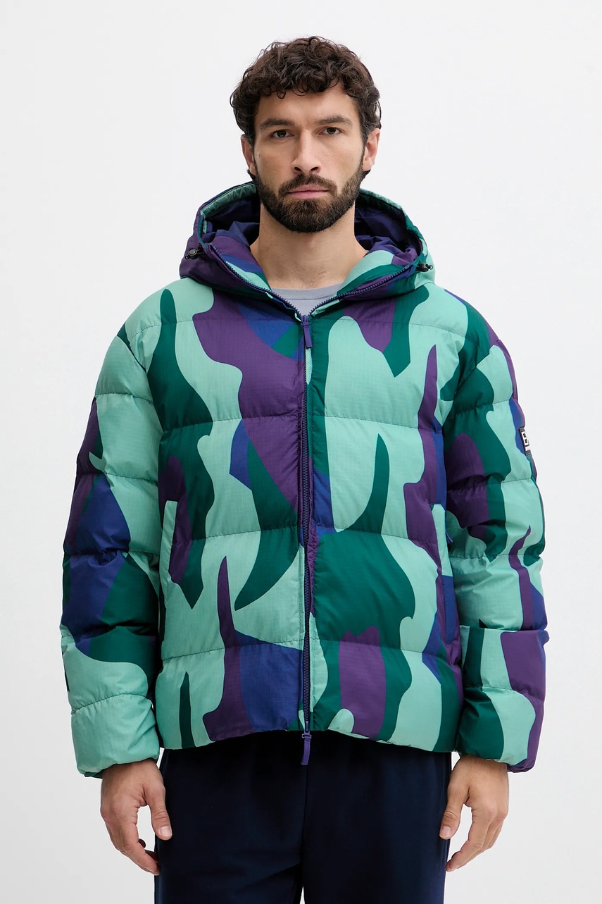 EA7 Emporio Armani geacă culoarea verde, de iarna, AF16825.7M000712