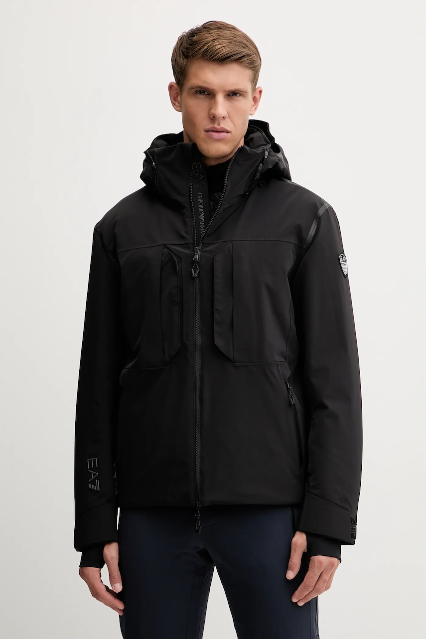 EA7 Emporio Armani geacă de schi culoarea negru, AF13887.7M000450