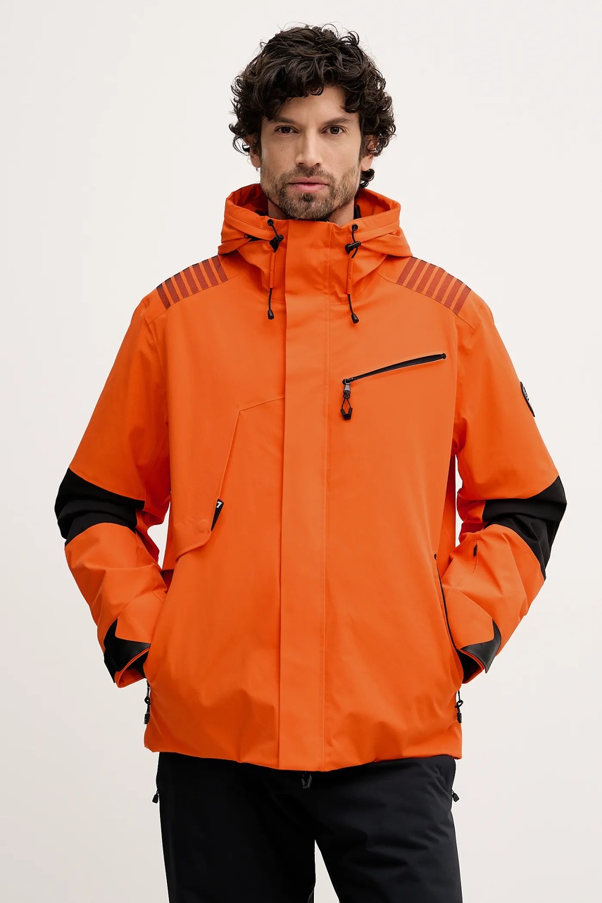 Levně Lyžařská bunda EA7 Emporio Armani oranžová barva, AF13889.7M000458