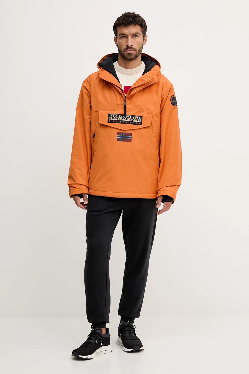 Куртка Napapijri Rainforest Next цвет оранжевый демисезонная NP0A4IB9A681