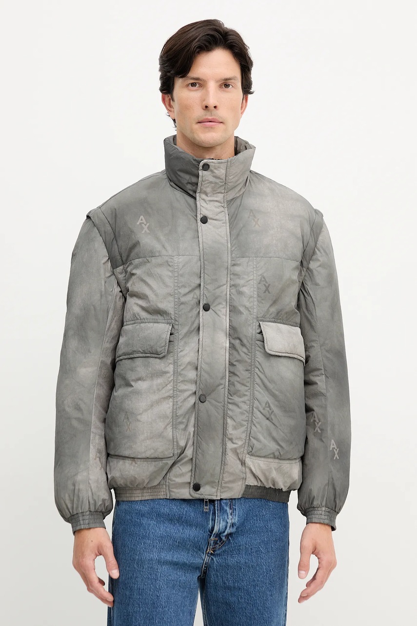 Armani Exchange geacă culoarea gri, de iarnă, XM001865 AF18882