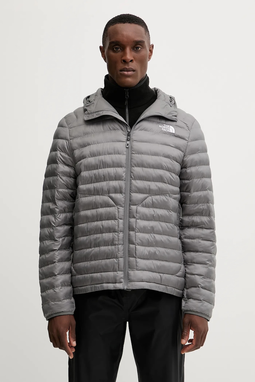 Levně Bunda The North Face Huila šedá barva, NF0A85A30UZ1