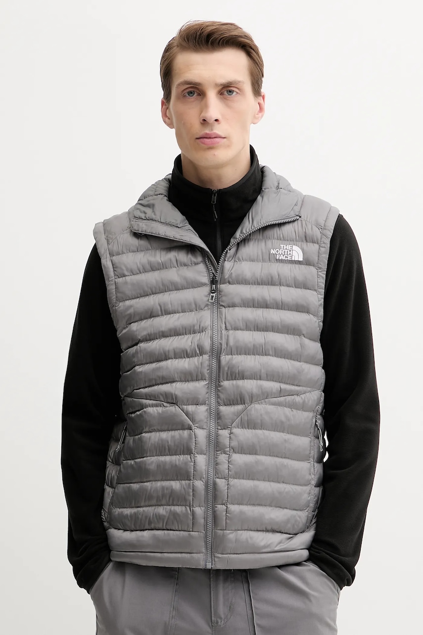 The North Face vestă Huila culoarea gri, de tranziție, NF0A8DW40UZ1