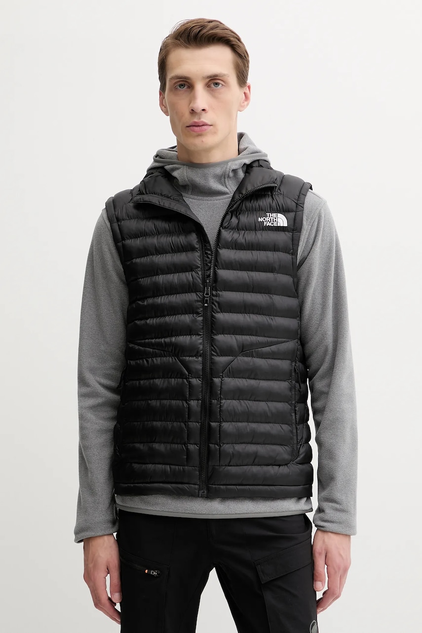 The North Face vestă Huila culoarea negru, de tranziție, NF0A8DW4JK31
