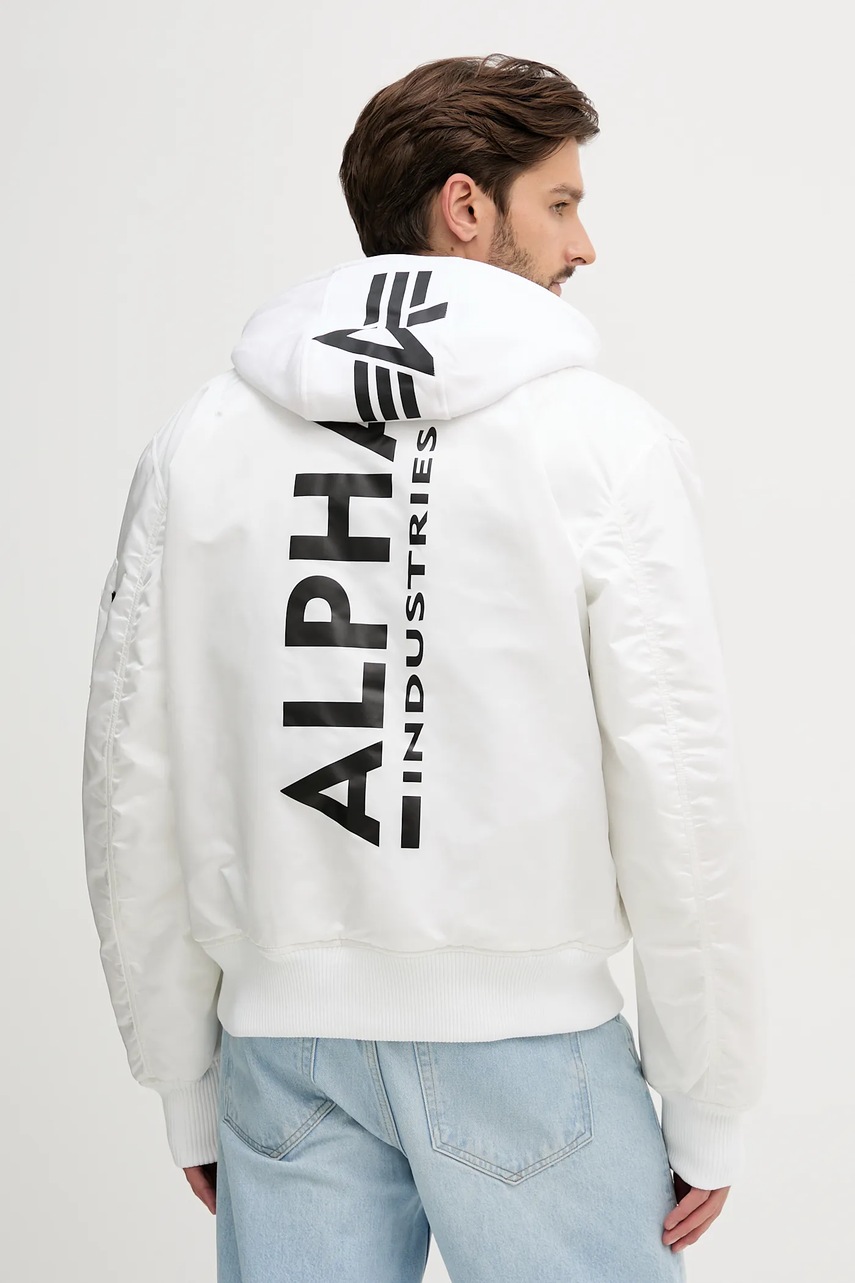 Μπουφάν με επένδυση από πούπουλα Alpha Industries χρώμα: άσπρο, 128113.92