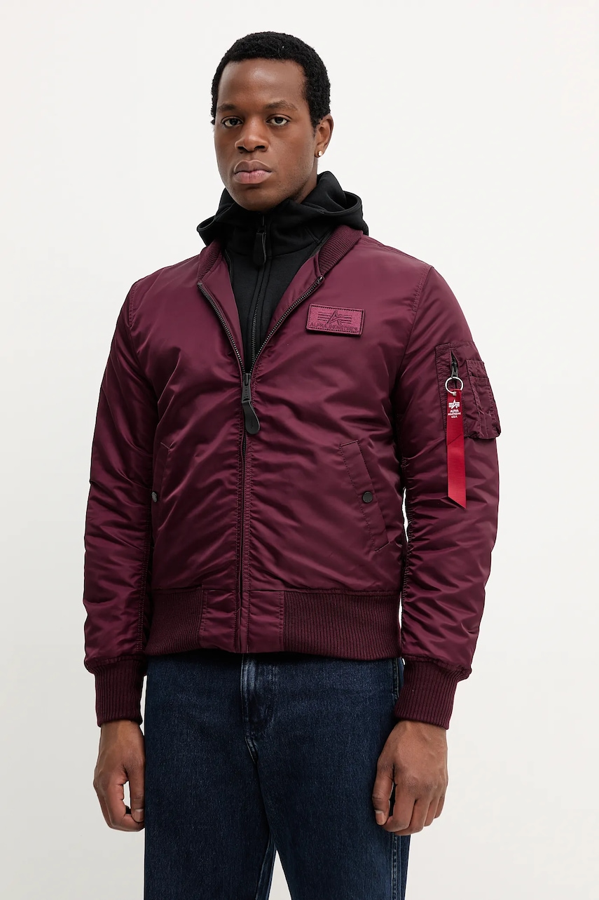 Alpha Industries geacă bomber culoarea bordo, de iarnă, 183110.608
