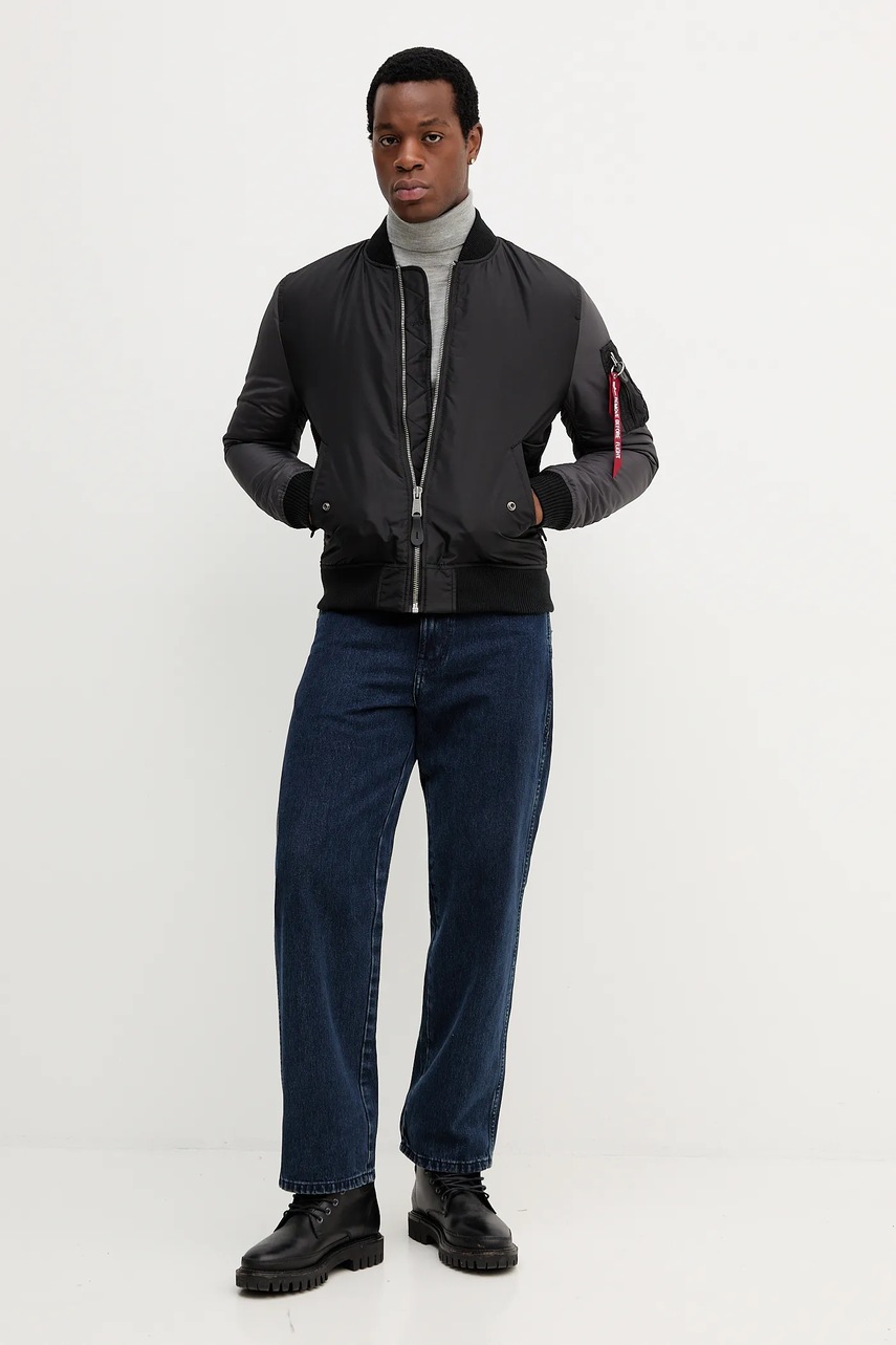 Μπουφάν bomber Alpha Industries χρώμα: μαύρο, 258120.03 φωτογραφία