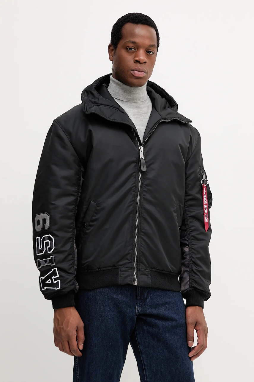 Alpha Industries geacă culoarea negru, de iarnă, 258123.03