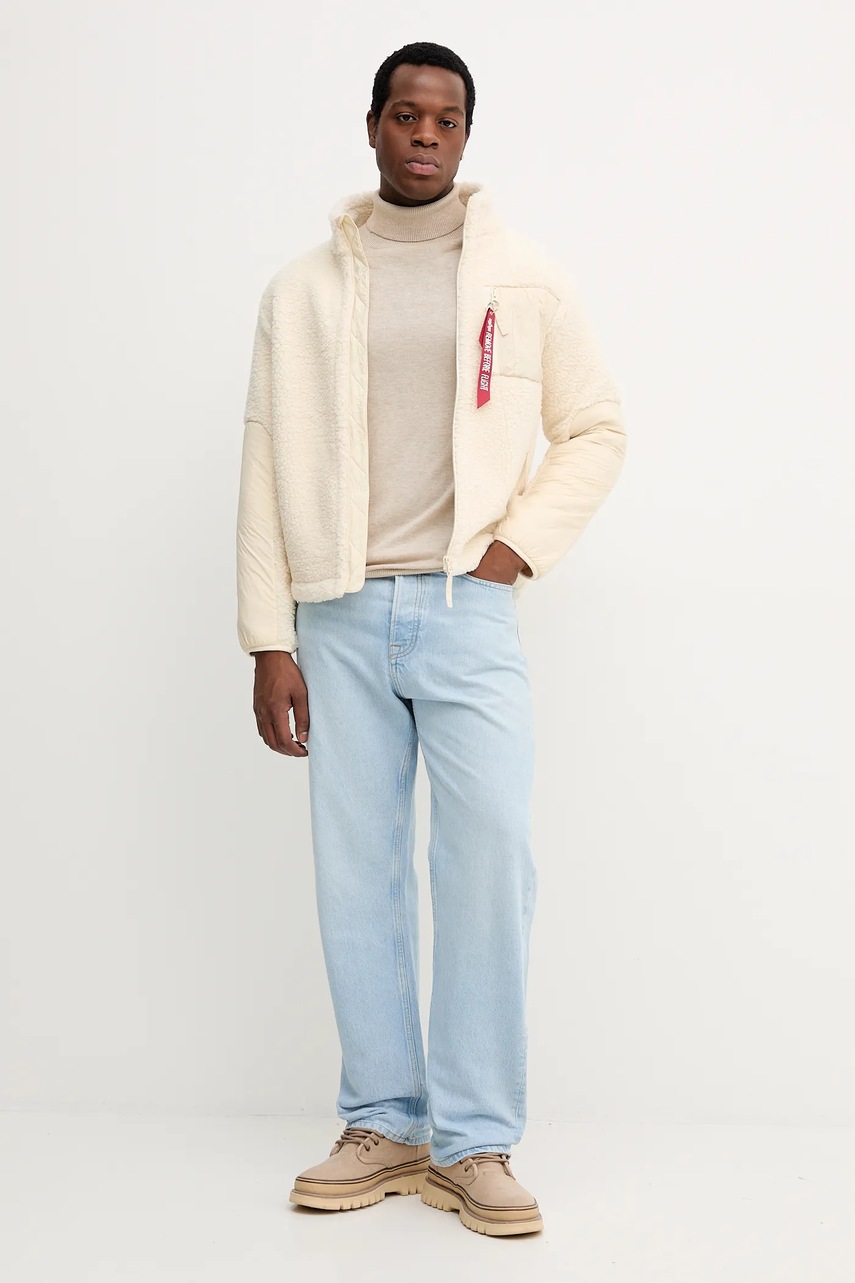 Кофта Alpha Industries цвет бежевый однотонная 148118.16 Кофта Alpha Industries цвет бежевый однотонная 148118.16