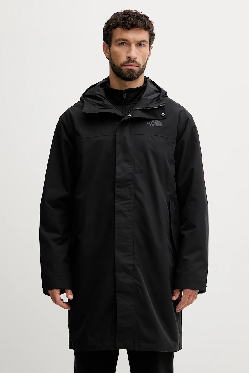 The North Face geacă de ploaie Nukabira culoarea negru, de tranziție, NF0A8DWCJK31