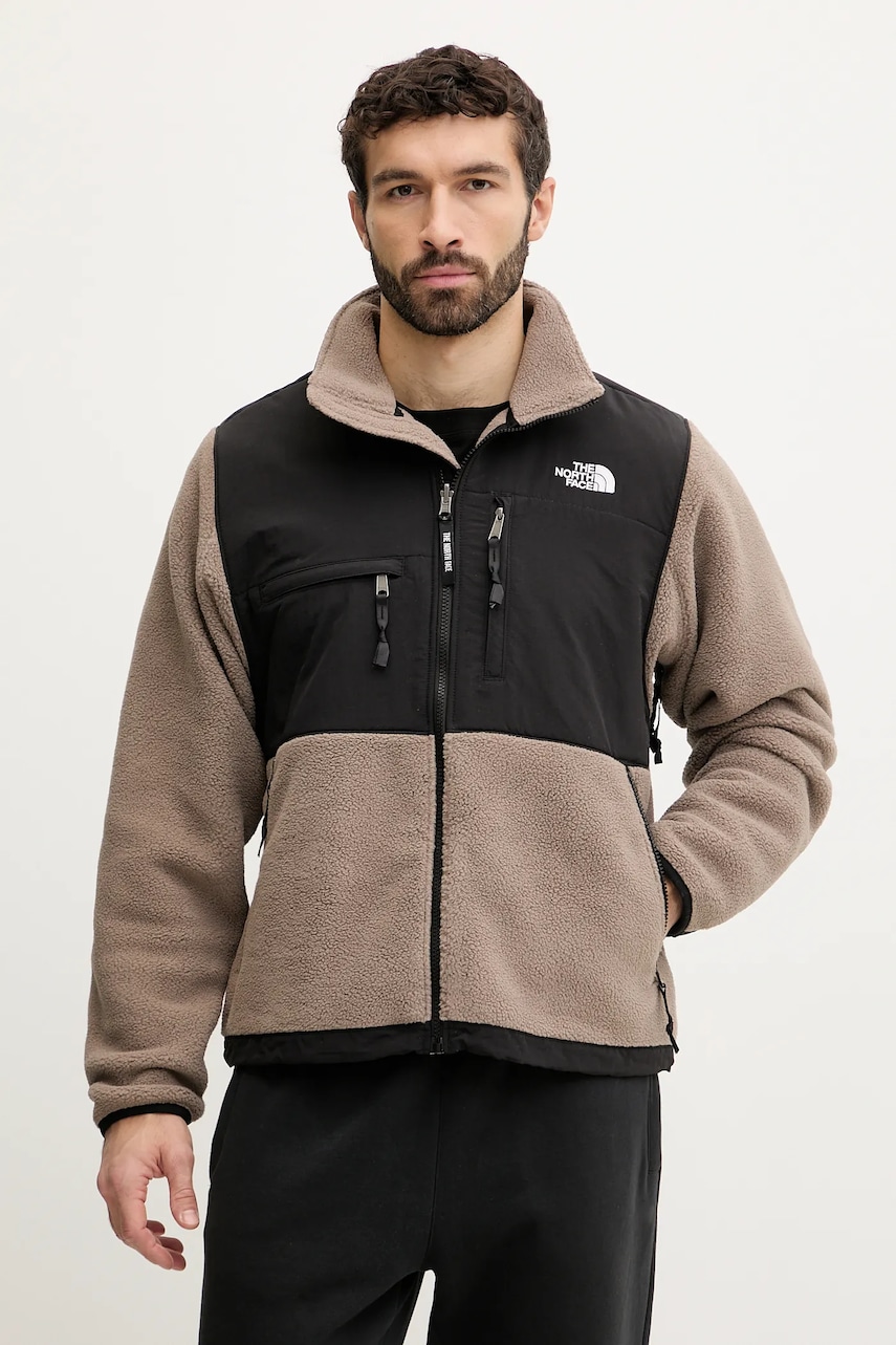 Bunda The North Face Retro Denali hnědá barva, vzorovaná, NF0A88XHDHL1