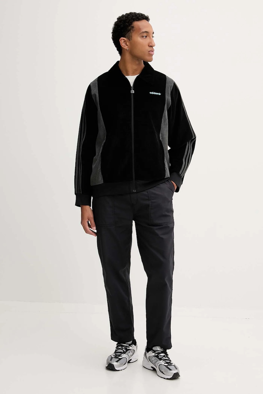 Вельветовая куртка adidas Originals Pro Track Top цвет чёрный демисезонная JX3085 Вельветовая куртка adidas Originals Pro Track Top цвет чёрный демисезонная JX3085