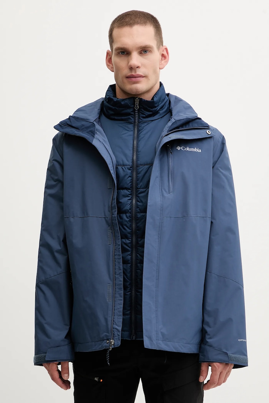 Levně Outdoorová bunda Columbia Element Blocker modrá barva, 2090122