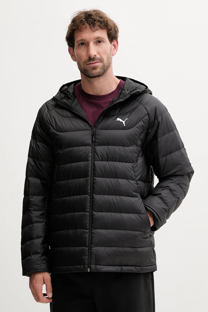 Puma geacă de puf culoarea negru, de iarnă, 685221