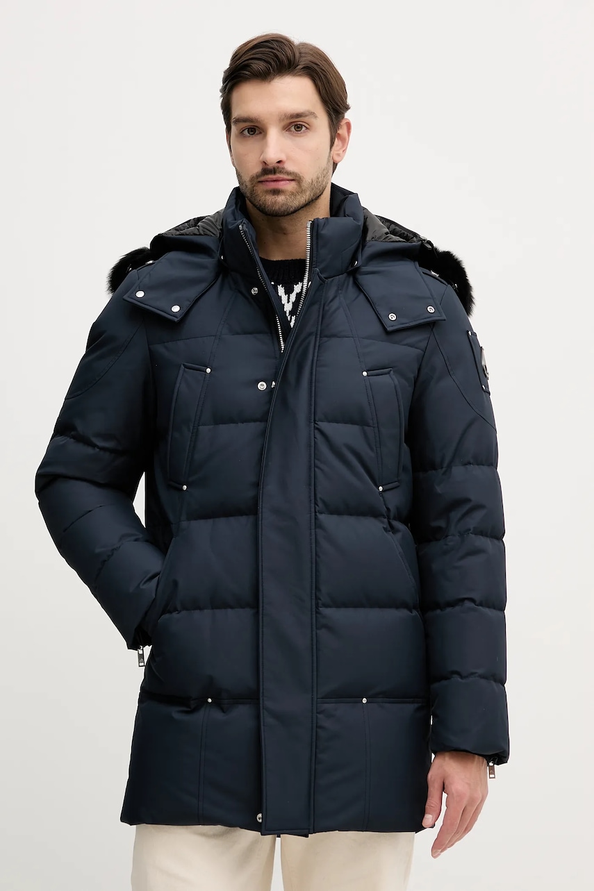 MOOSE KNUCKLES geacă de puf Cloud culoarea bleumarin, de iarnă, M35MP221S