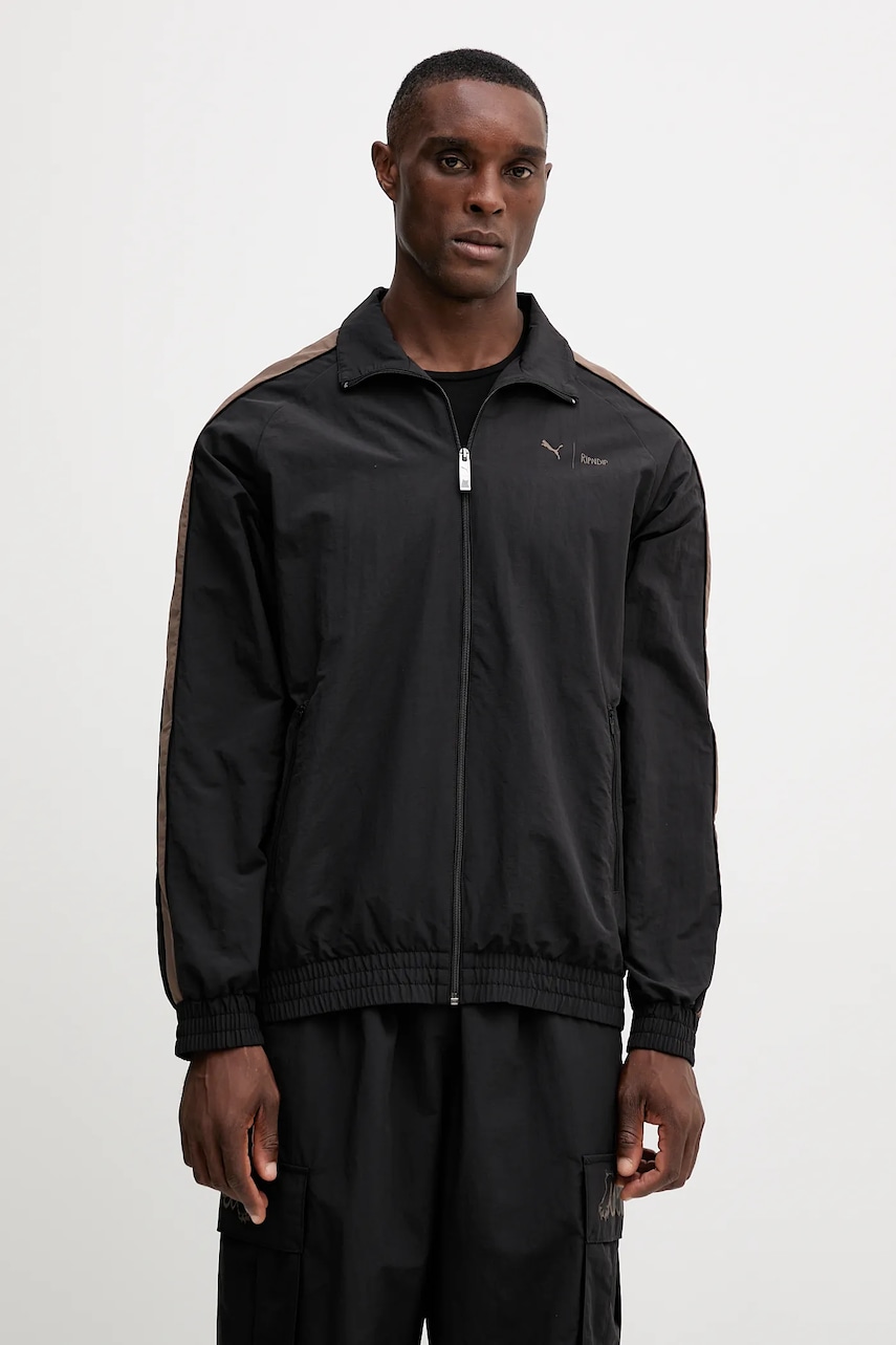 Puma geacă PUMA x RIPNDIP culoarea negru, de tranziție, oversize, 632418