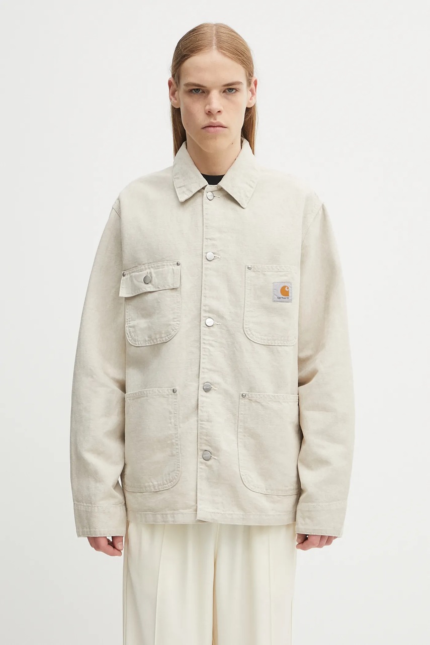 Carhartt WIP kurtka z lnem Walter Chore