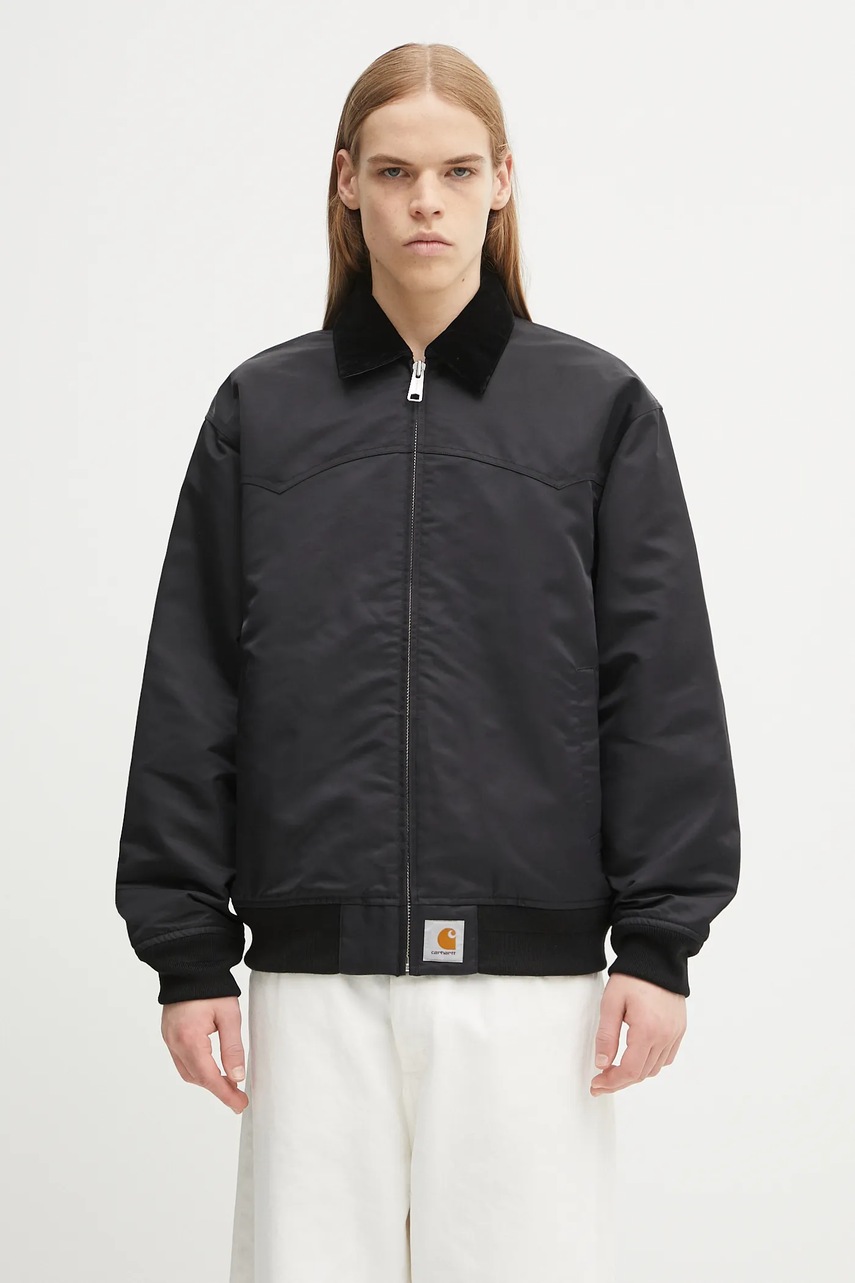 Carhartt WIP geacă Santa Fe Alumni culoarea negru, de tranziție, I035147.31YXX
