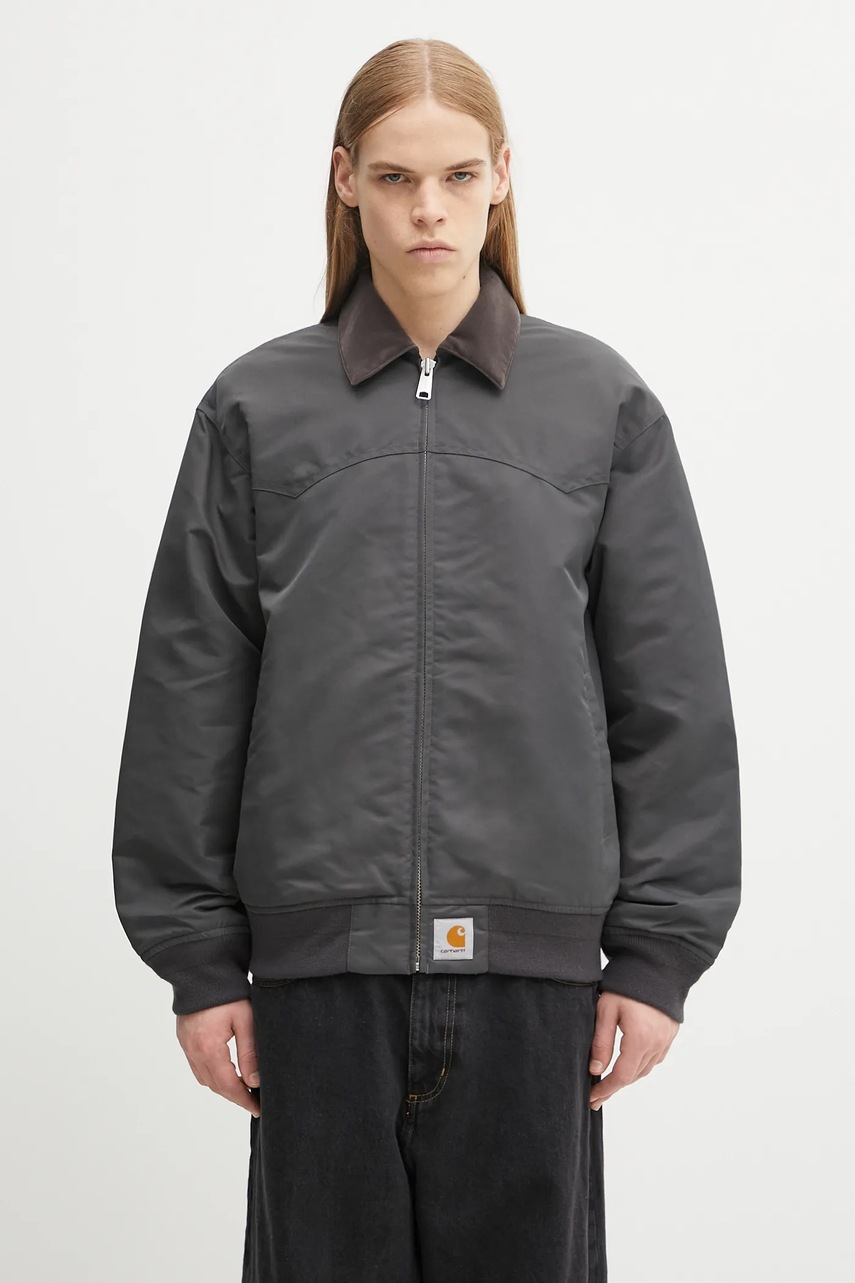 Carhartt WIP geacă Santa Fe Alumni culoarea gri, de tranziție, I035147.32BXX