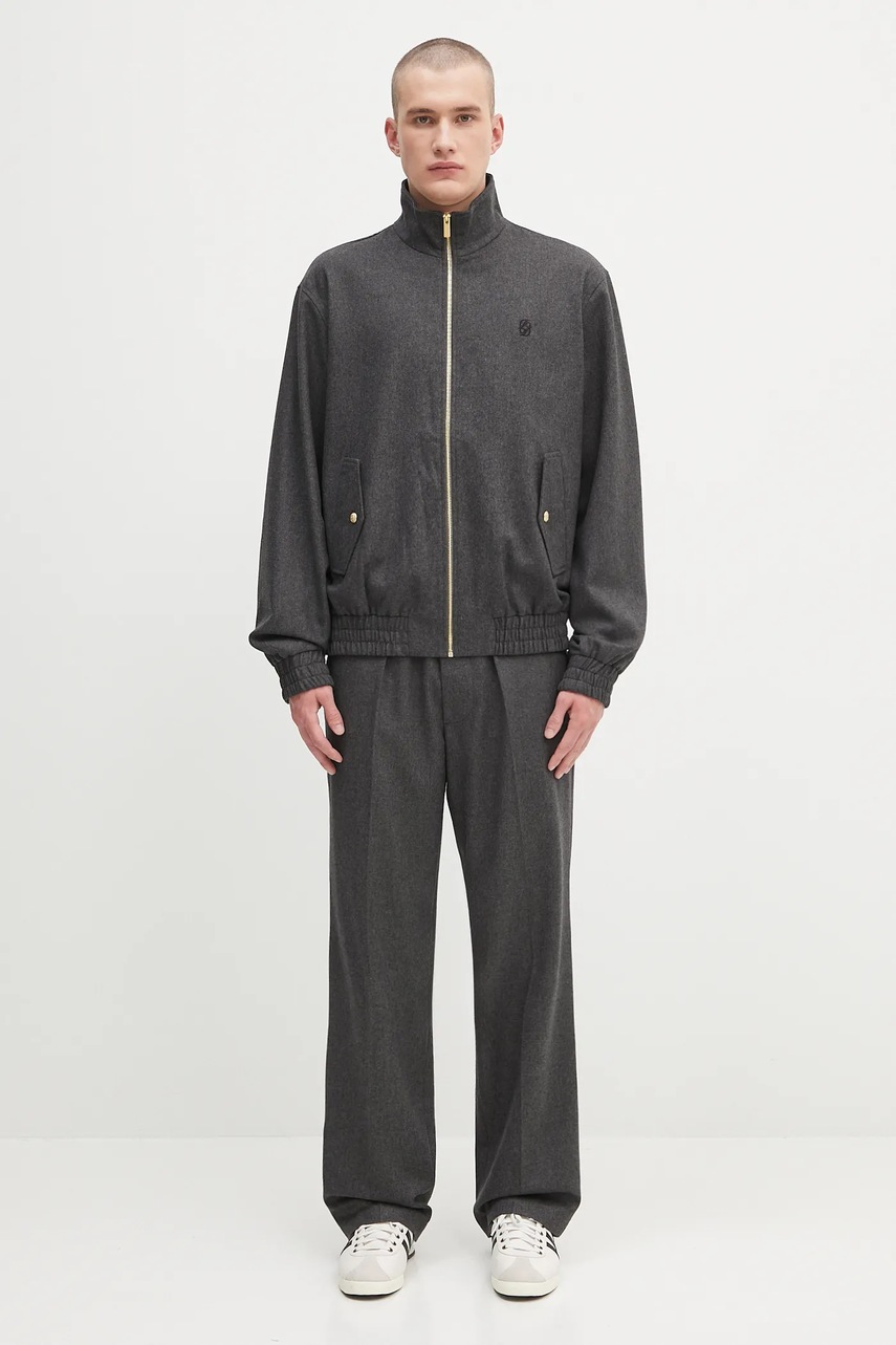 Μάλλινο μπουφάν Drôle de Monsieur La Trackjacket Flanelle φωτογραφία