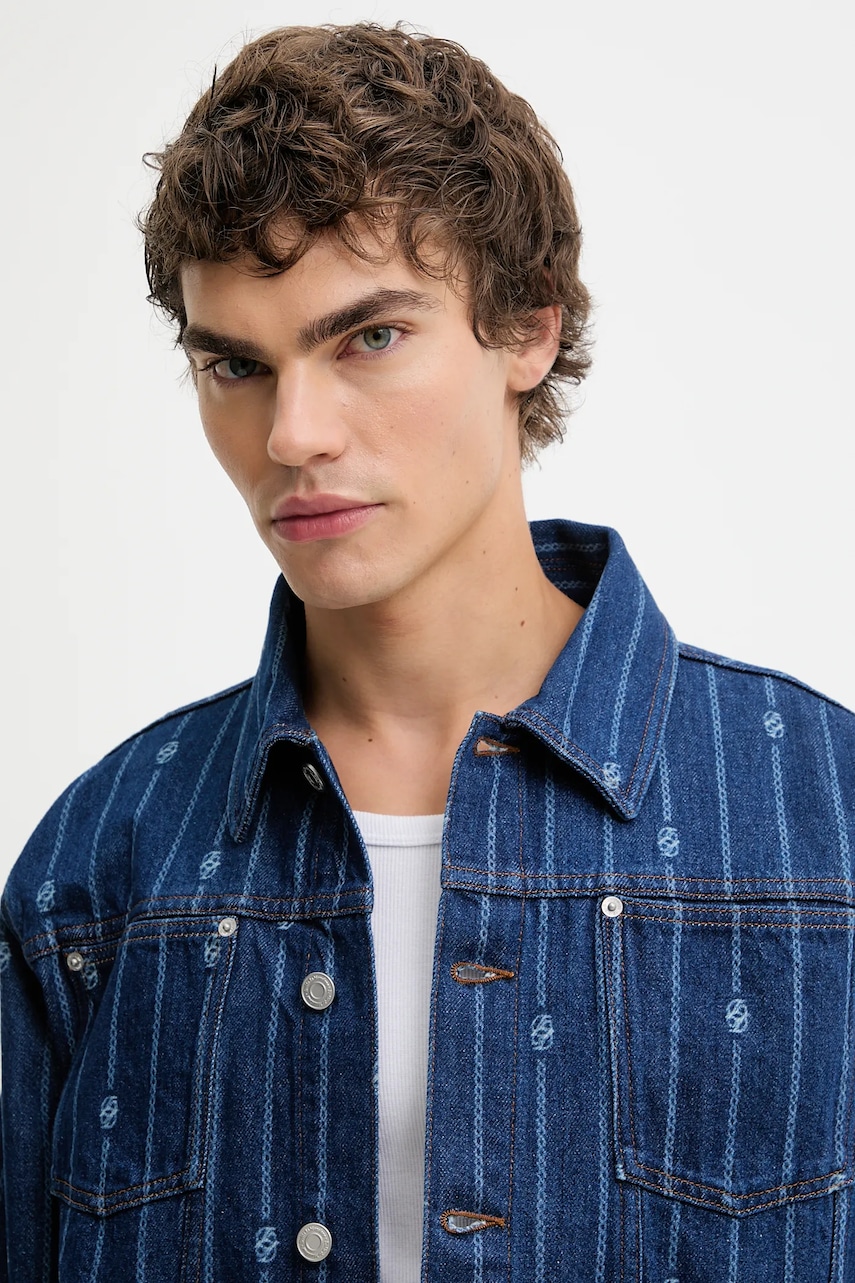 Drôle de Monsieur džínsová bunda pánska La veste Denim Monogramme