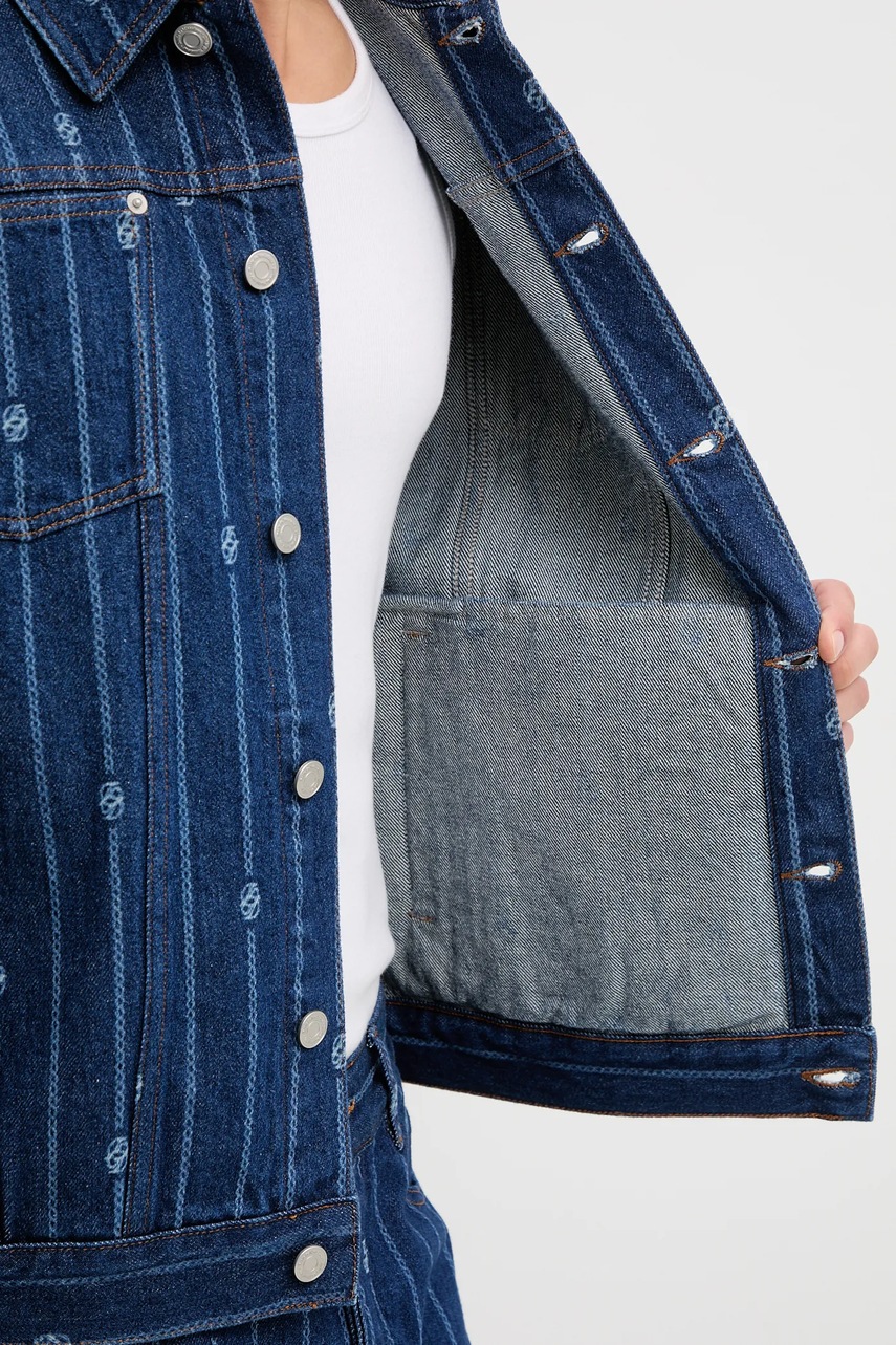 Džínová bunda Drôle de Monsieur La veste Denim Monogramme (obrázek 6)