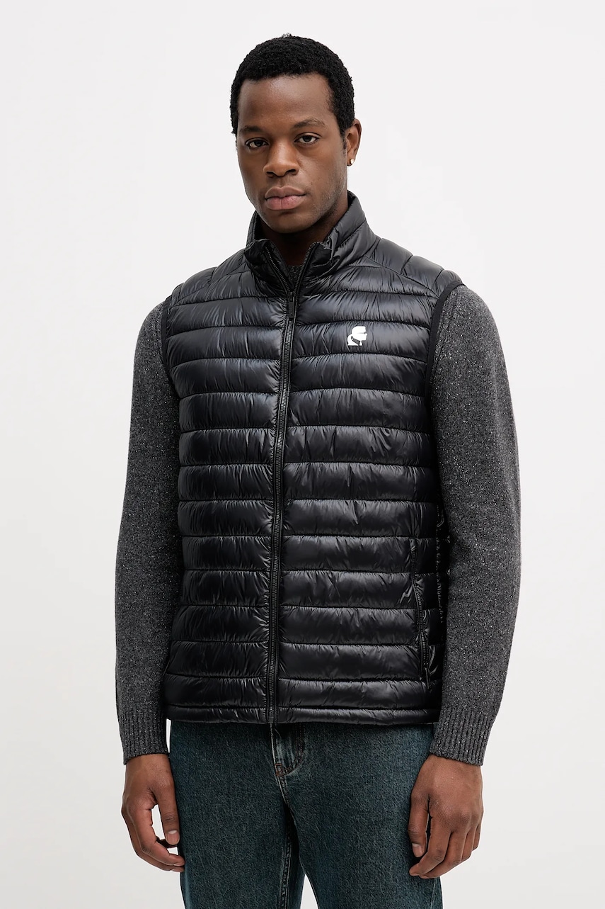 Karl Lagerfeld vestă culoarea negru, de tranziție, 554590.505401