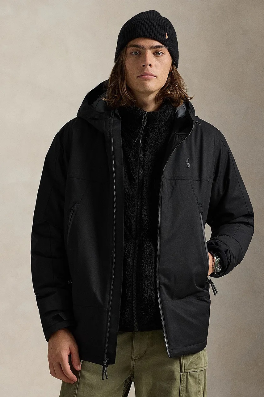 Levně Bunda Polo Ralph Lauren černá barva, přechodná, 710967882