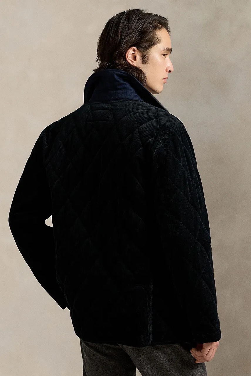 Хлопковая куртка Polo Ralph Lauren цвет синий демисезонная 710968127