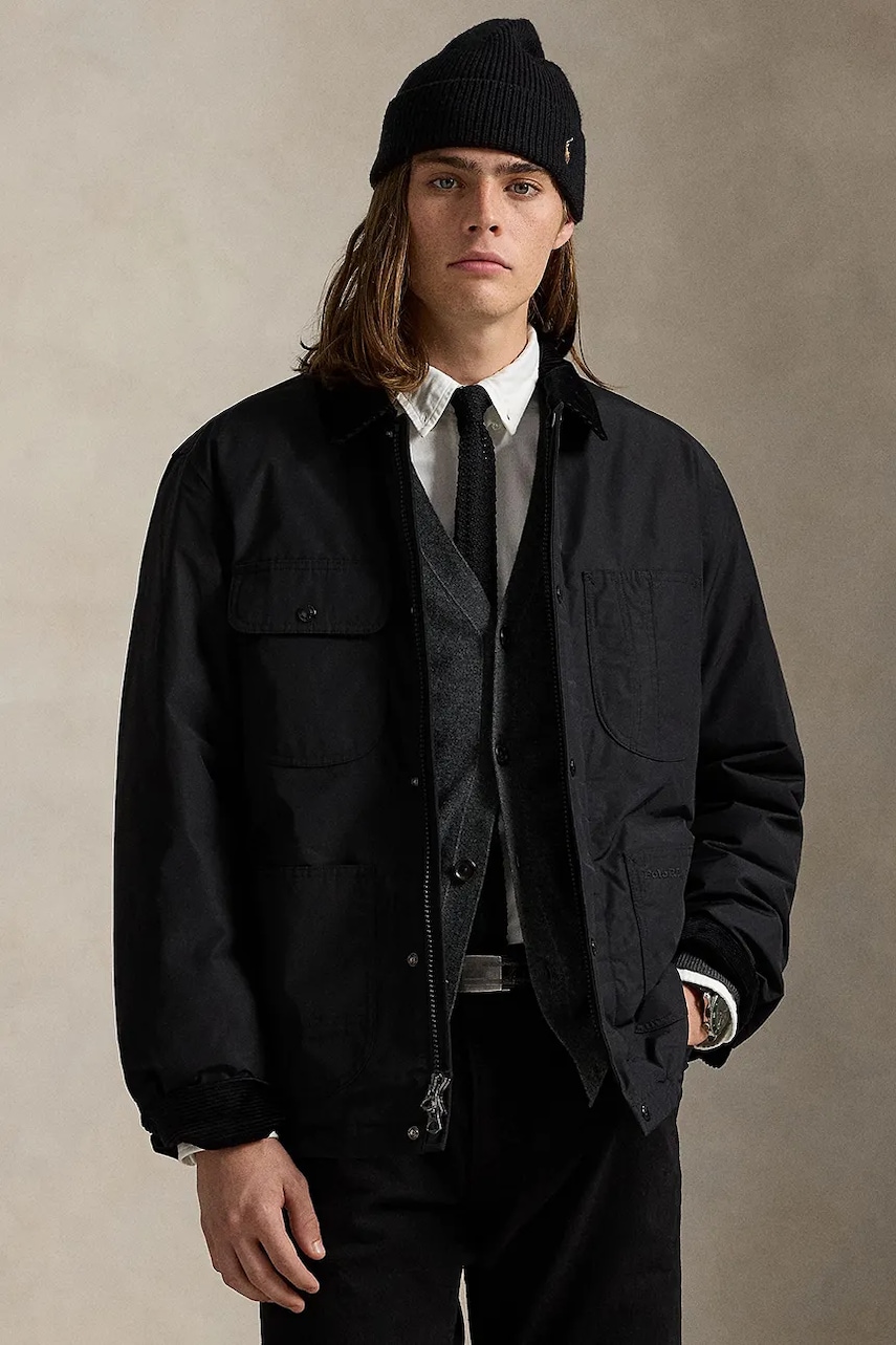 Levně Bunda Polo Ralph Lauren černá barva, přechodná, 710968141