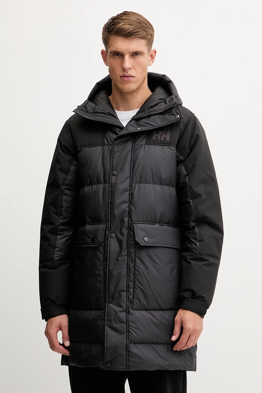 Levně Péřová bunda Helly Hansen ESCAPE černá barva, zimní, 53527