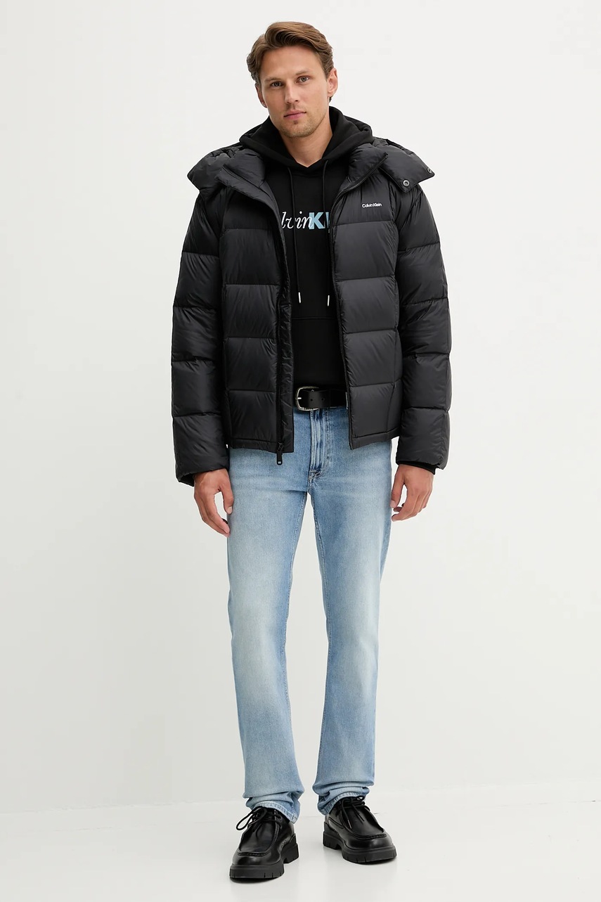 Пуховая куртка Calvin Klein цвет чёрный зимняя LV04RD508G