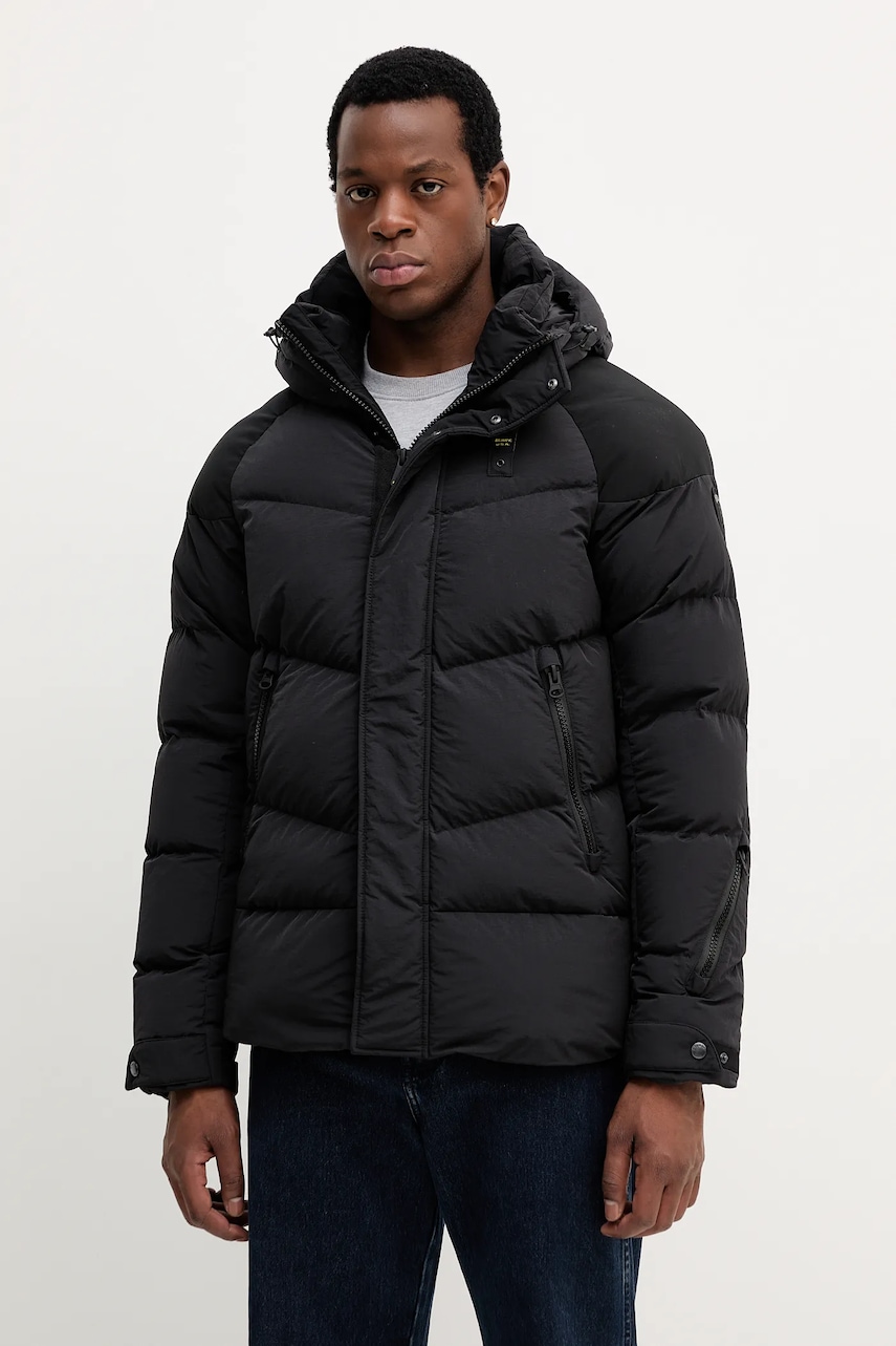 Blauer geacă CROWN culoarea negru, de iarnă, BLUC02151