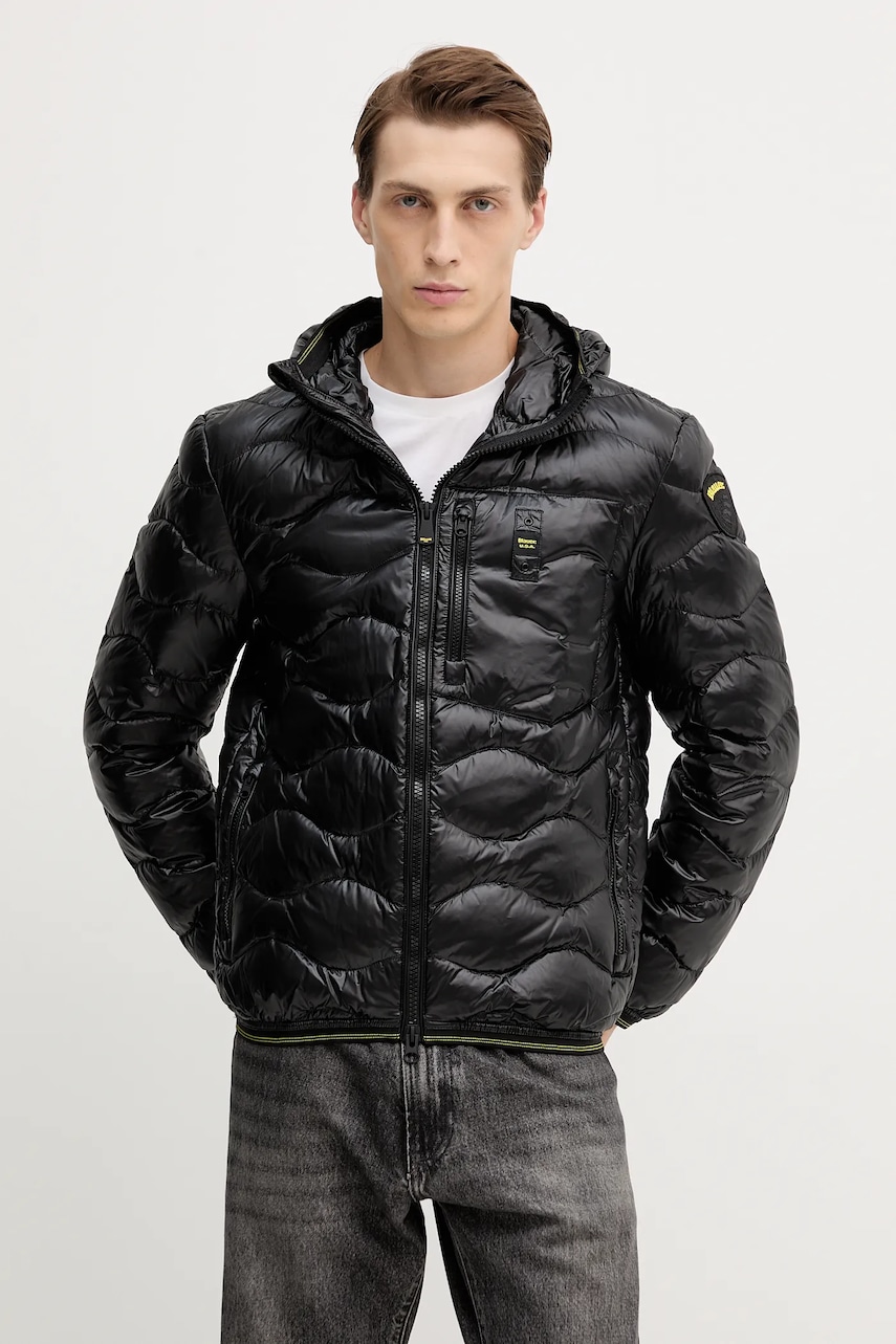 Levně Péřová bunda Blauer WAVE černá barva, zimní, BLUC03074