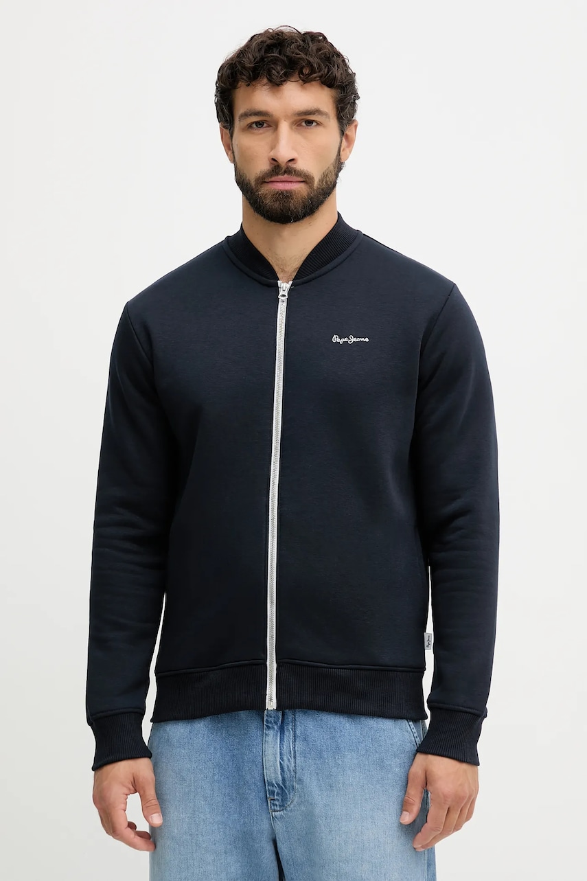 Pepe Jeans bluză culoarea bleumarin, uni, PM5800010