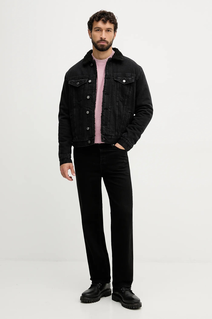 Джинсовая куртка Pepe Jeans цвет чёрный демисезонная oversize PM40271609S0