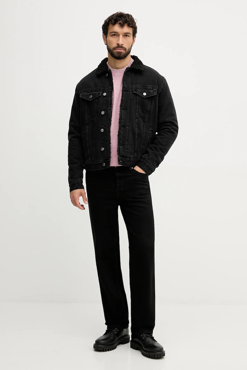 Джинсовая куртка Pepe Jeans цвет чёрный демисезонная oversize PM40271609S0 Джинсовая куртка Pepe Jeans цвет чёрный демисезонная oversize PM40271609S0