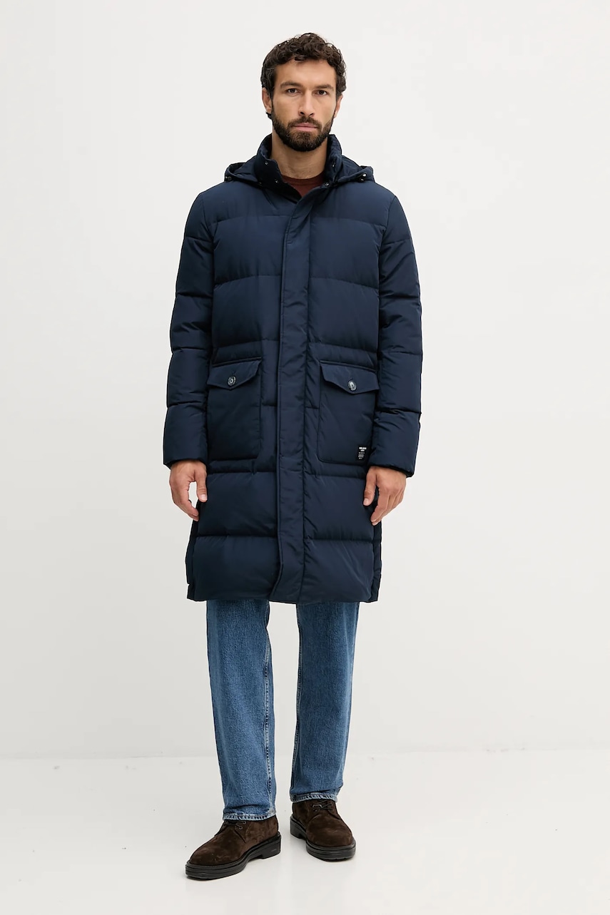 Pepe Jeans geacă de puf culoarea bleumarin, de iarnă, PM4027168