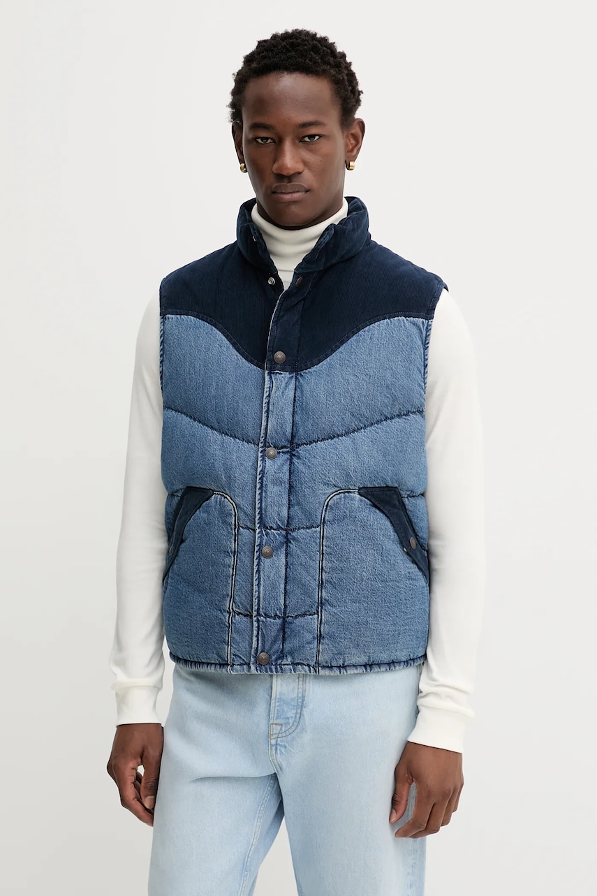 Levně Péřová vesta Levi's modrá barva, zimní, 003GQ
