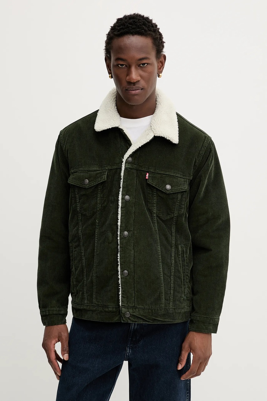 Levi's geacă culoarea verde, de tranziție, A5784