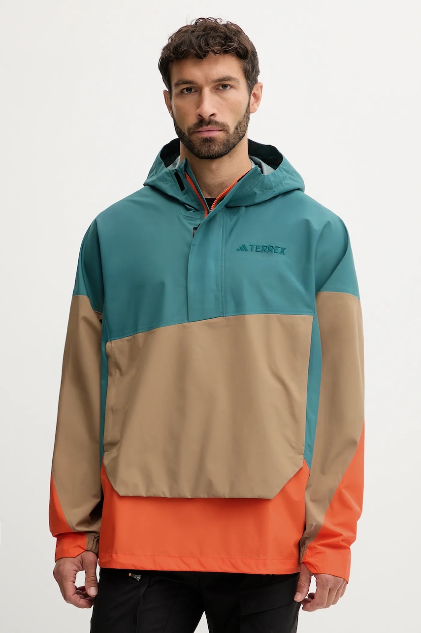 adidas TERREX jachetă de exterior Xploric 2.5L Anorak culoarea verde, JL9753
