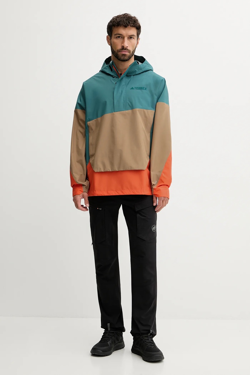 Куртка outdoor adidas TERREX Xploric 2.5L Anorak цвет зелёный JL9753