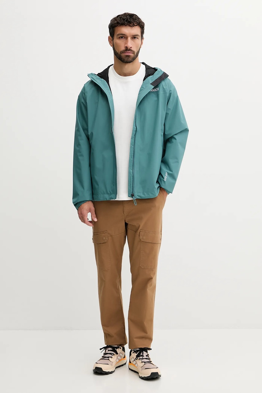 Дождевик adidas TERREX Multi 2L Rain Jacket цвет зелёный JL9774