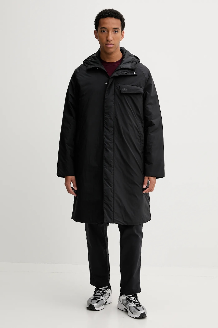 adidas Originals geacă Premium Essentials Parka culoarea negru, de tranziție, JW5834