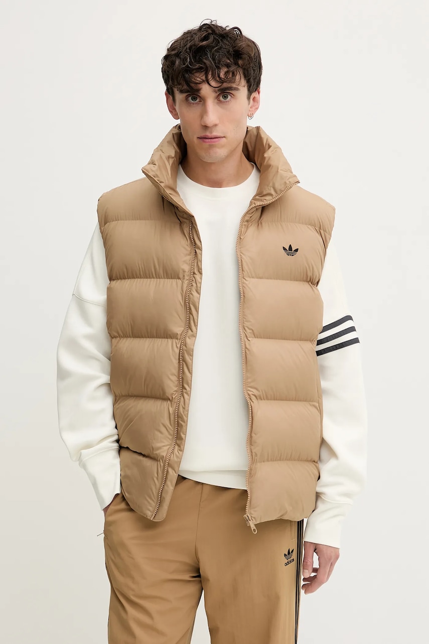 adidas Originals vestă Commercial Vest culoarea verde, de iarnă, JX4124